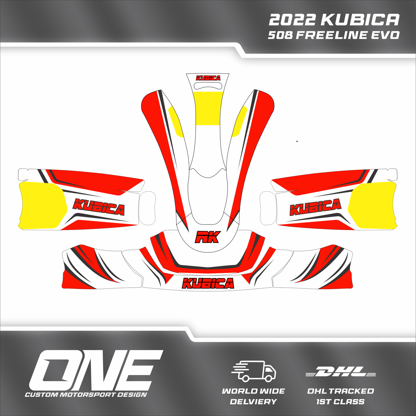 Replica Kubica 2022 Kart Graphics Kit