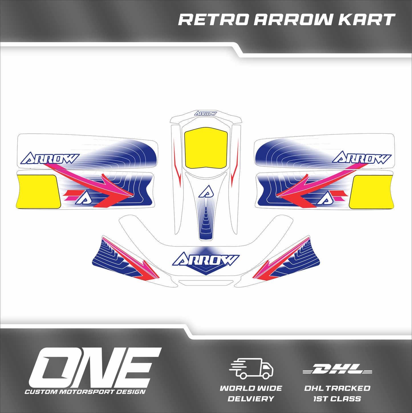 Replica Retro Arrow Kart Graphics Kit