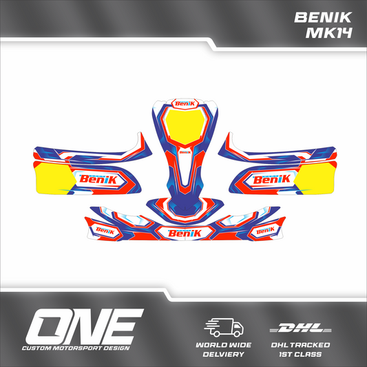 Replica Benik Kart Graphics Kit – Fluro Red