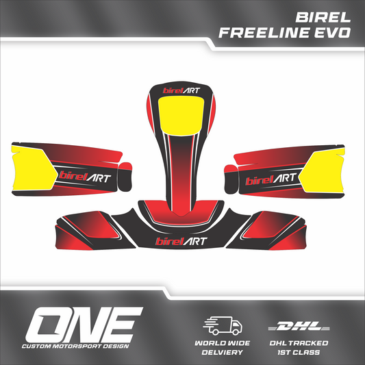 Replica Birel Black Kart Graphics Kit