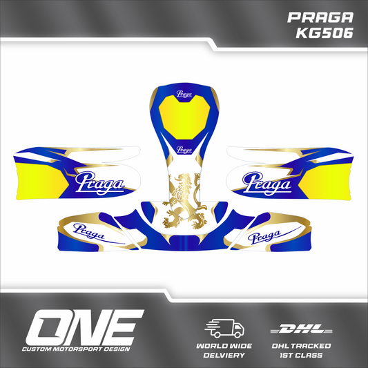 Replica Praga Kart Graphics Kit- Gold Chrome