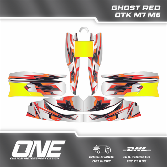 Ghost Red Kart Graphics Kit- One Original Design