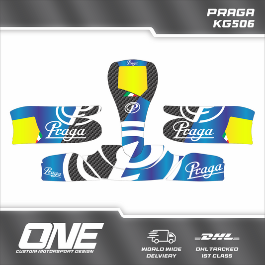 Replica Praga Kart Graphics Kit- Blue Chrome